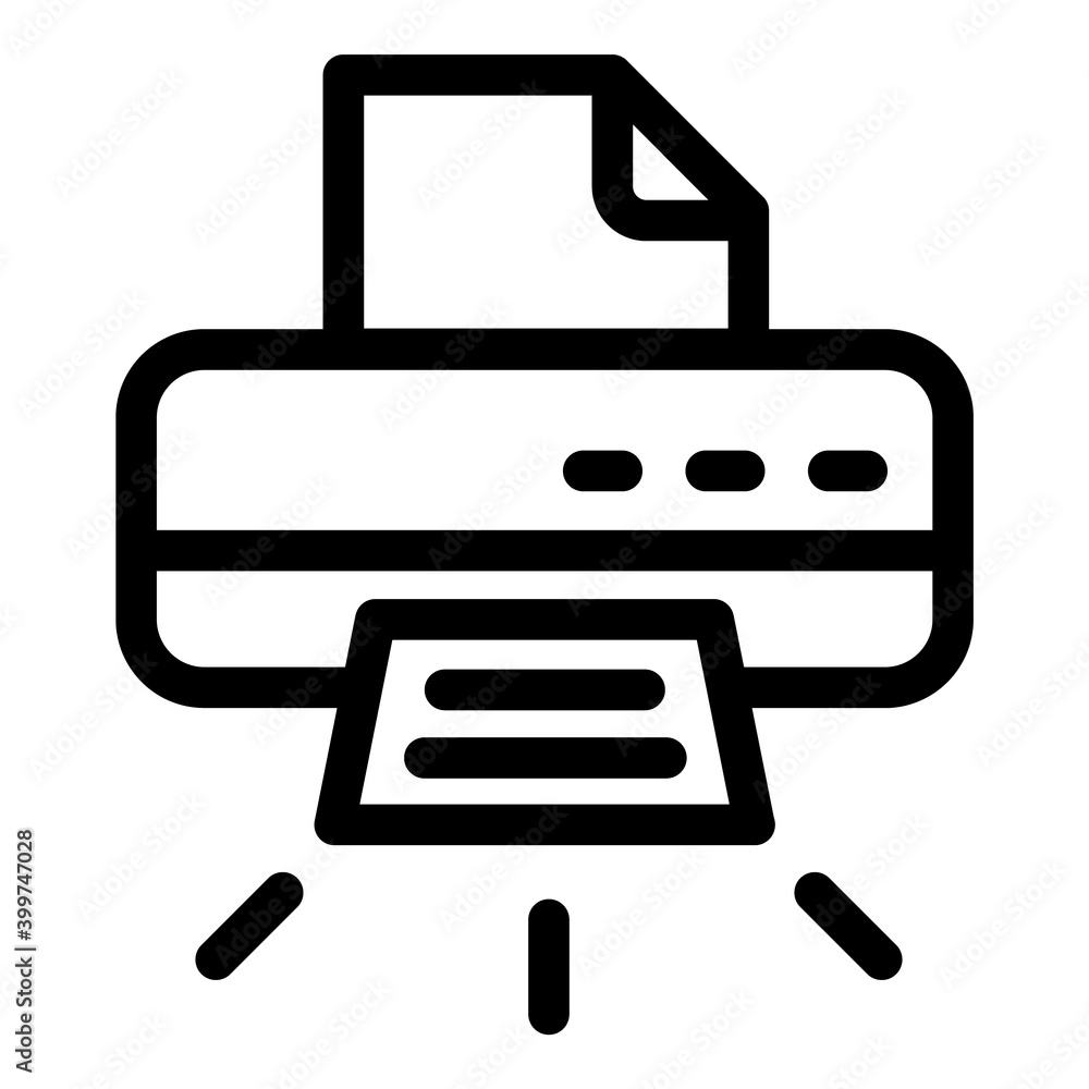 Office Document Printer Flat Icon Isolated On White Background Office Document Printer Flat Icon Isolated On White Background