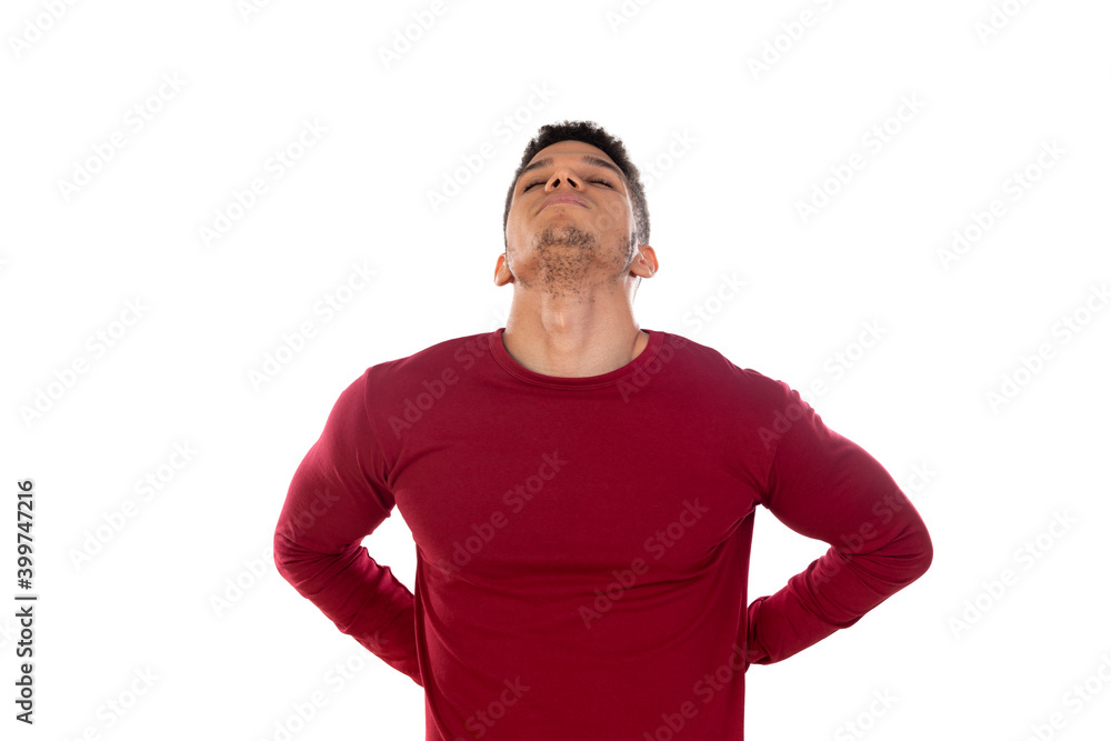 Latin guy with short afro hair