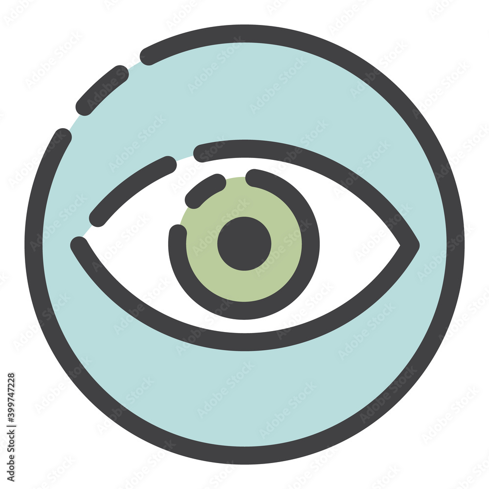 Eye Vision Search Flat Icon Isolated On White Background Eye Vision Search Flat Icon Isolated On White Background