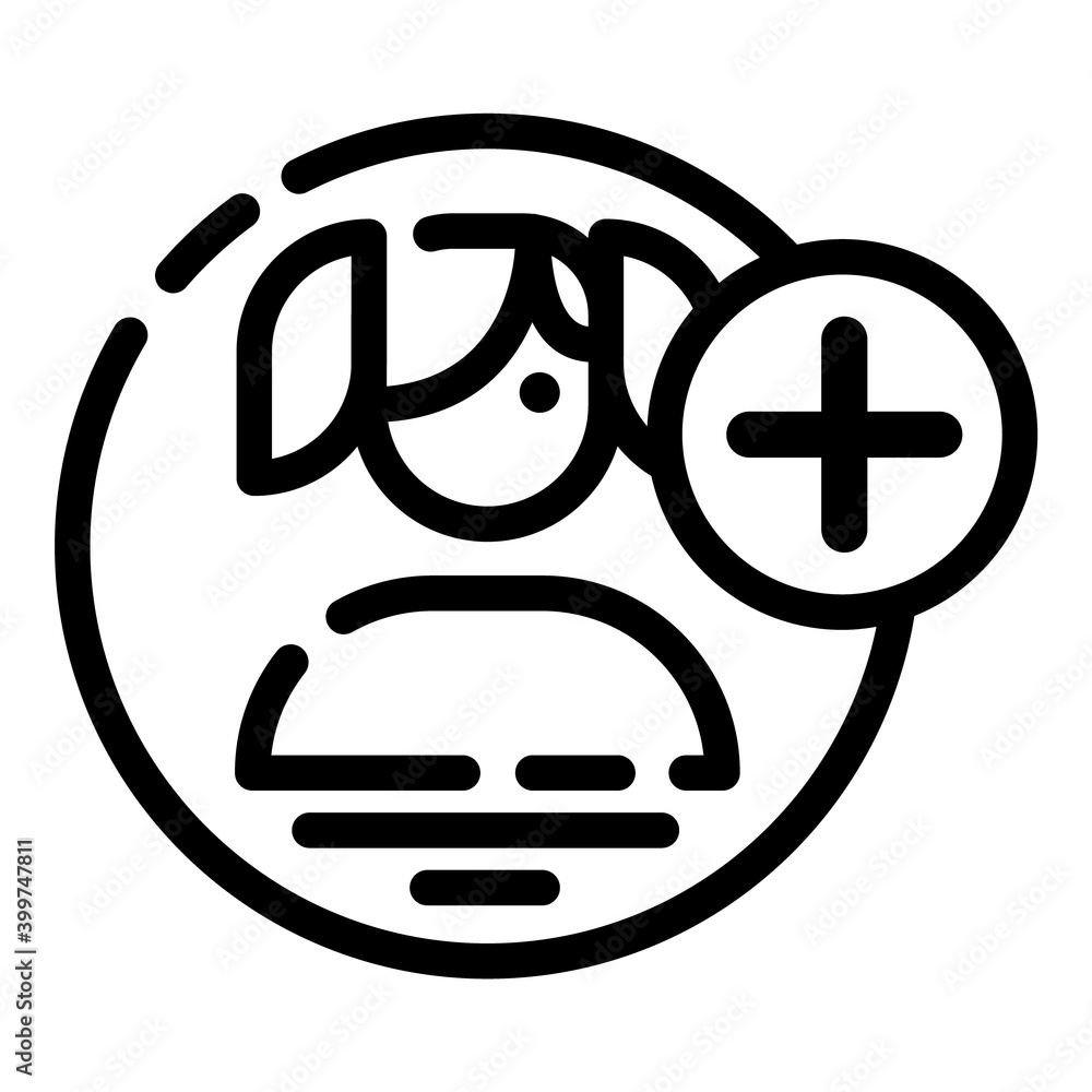 User Interface Avatar Add Profile Flat Icon Isolated On White Background User Interface Avatar Add Profile Flat Icon Isolated On White Background