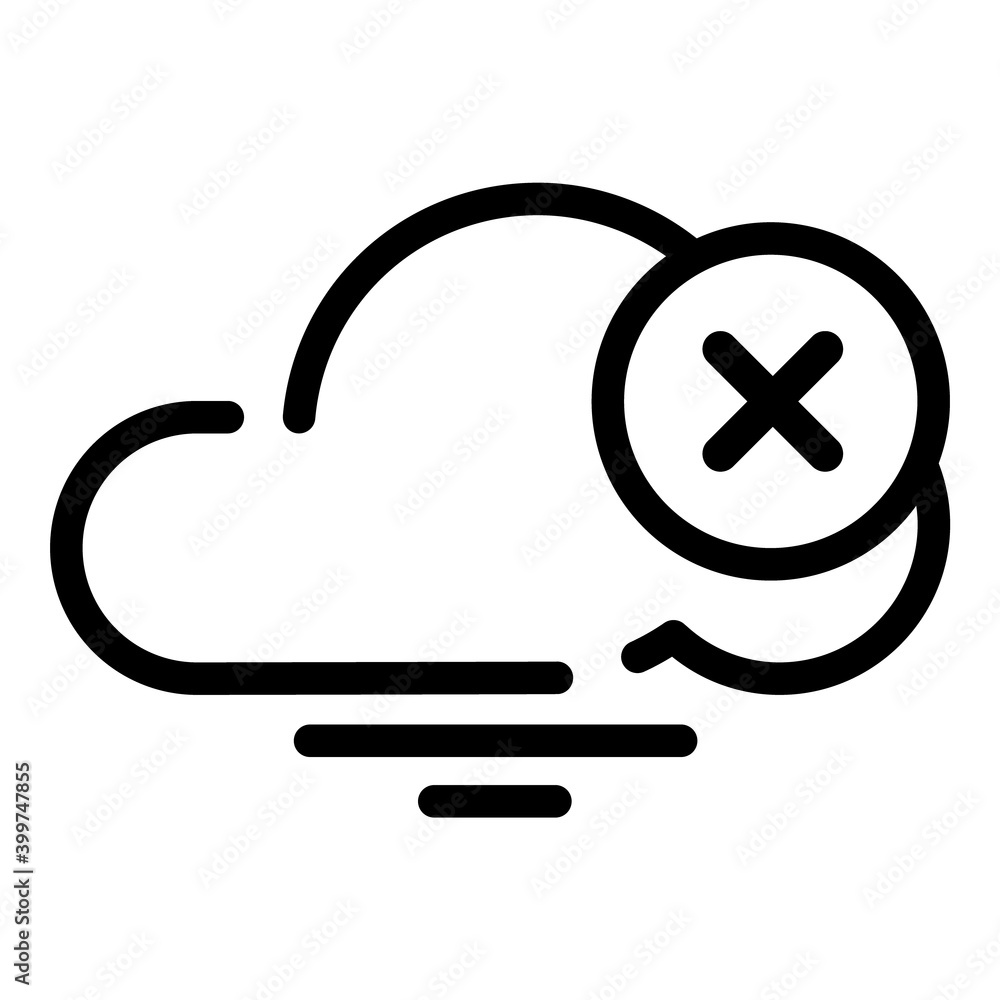 File Cloud Computer Delete Flat Icon Isolated On White Background File Cloud Computer Delete Flat Icon Isolated On White Background
