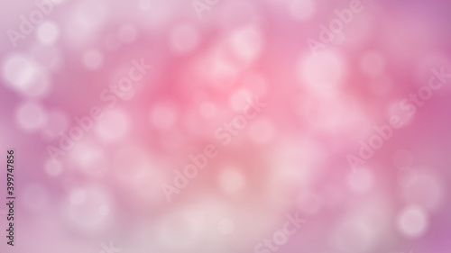 Abstract pink blurred background with bokeh. Vector illustration for Valentines day, wedding, birthday. Valentines day greeting card, flyer, poster, wedding invitation party design