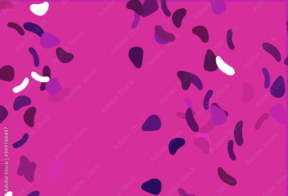 Light Pink vector template with memphis shapes.