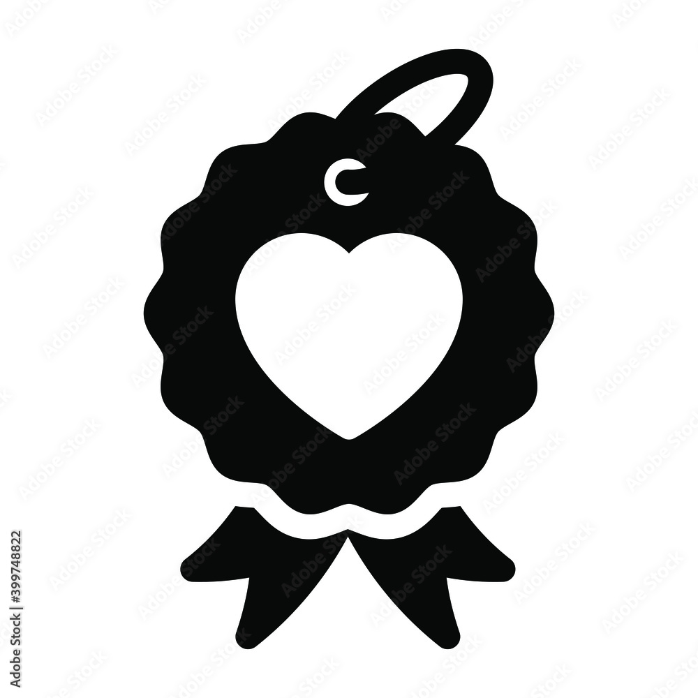 Love badge with keyring, heart keychain in solid style
Love badge with keyring, heart keychain in solid style
