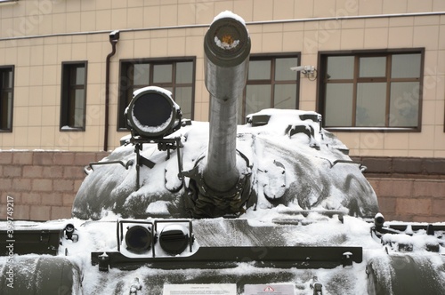 General view of military equipment at the Russian arms exhibition photo