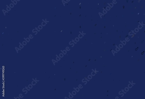 Light black vector background with gender symbols.