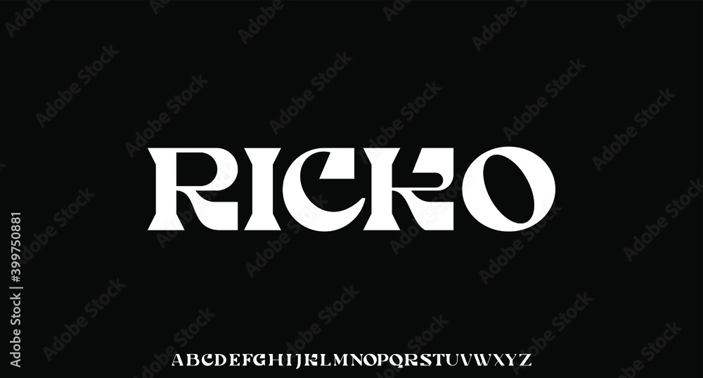 retro font alphabet vector set