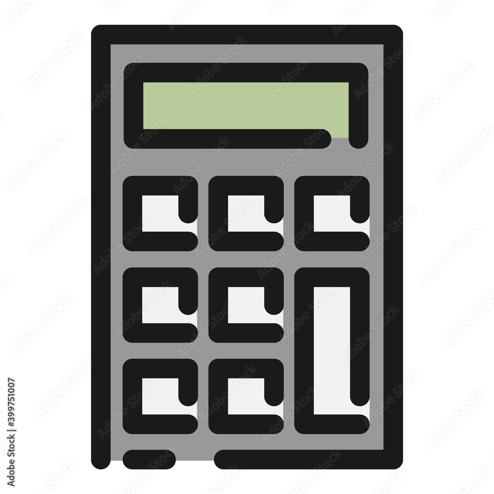 Office Desk Calculator Flat Icon Isolated On White Background Office Desk Calculator Flat Icon Isolated On White Background