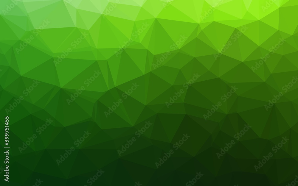 Light Green vector abstract polygonal cover. Light Green vector abstract polygonal cover.