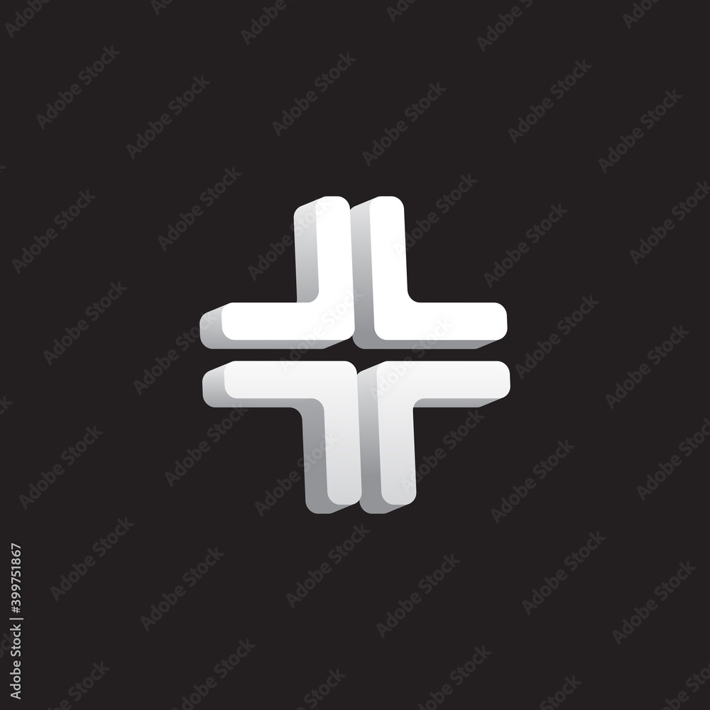 Obraz premium White 3d plus design. Vector symbol