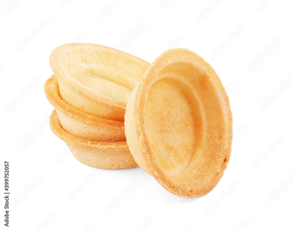 Tartlets with soft cheese isolated Tartlets with soft cheese isolated