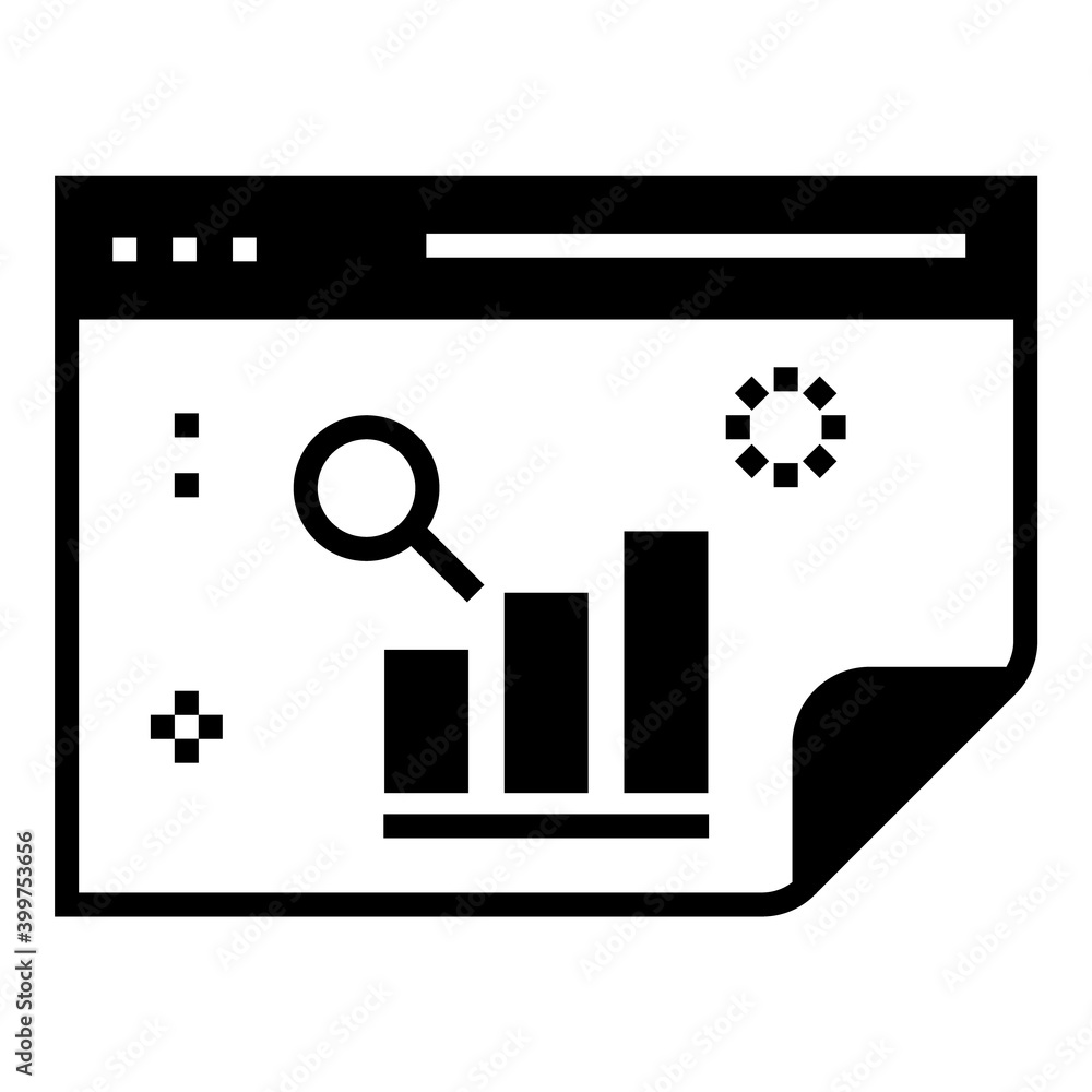 Document Search Chart Rating Flat Icon Isolated On White Background Document Search Chart Rating Flat Icon Isolated On White Background