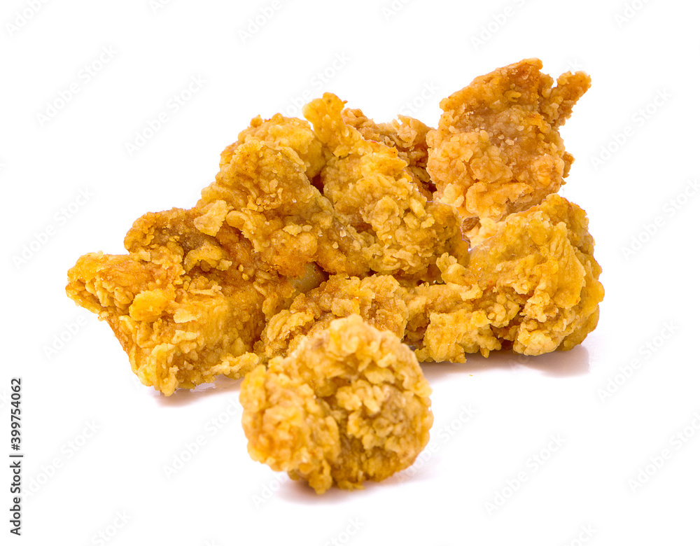 fried chicken pop nuggets isolated on white background fried chicken pop nuggets isolated on white background