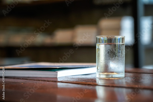 Drinking water is served at coffee shop