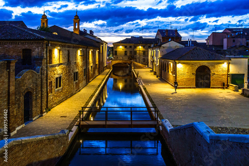 famous old town of Comacchio in italy