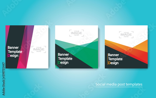 set banner social media post design,vector illustrations.
