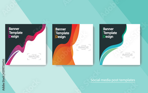set banner social media post design,vector illustrations.