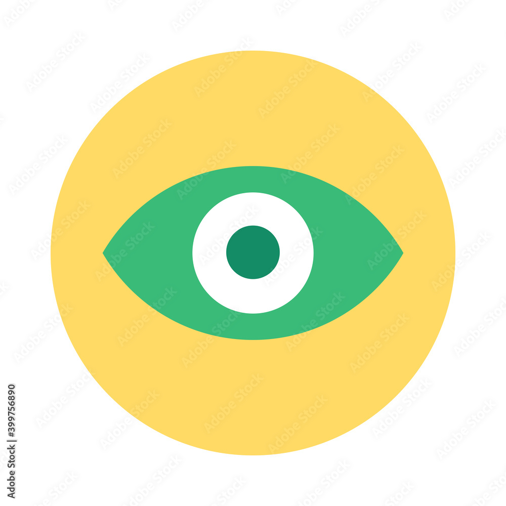 Eye Icon, Web App Button Flat Vector Design Eye Icon, Web App Button Flat Vector Design