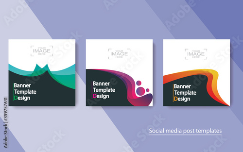 set banner social media post design,vector illustrations.