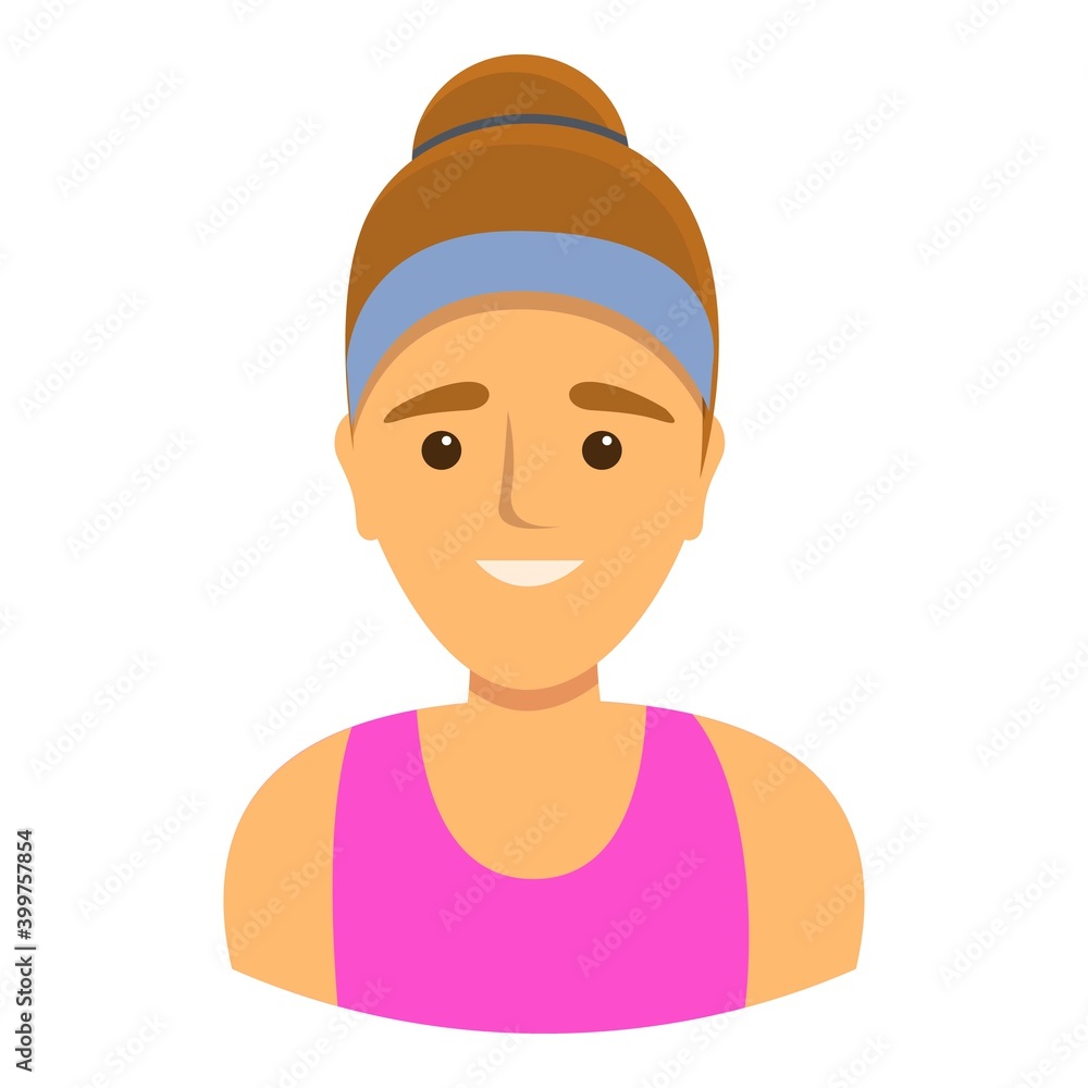 Fitness trainer icon. Cartoon of fitness trainer vector icon for web design isolated on white background Fitness trainer icon. Cartoon of fitness trainer vector icon for web design isolated on white background