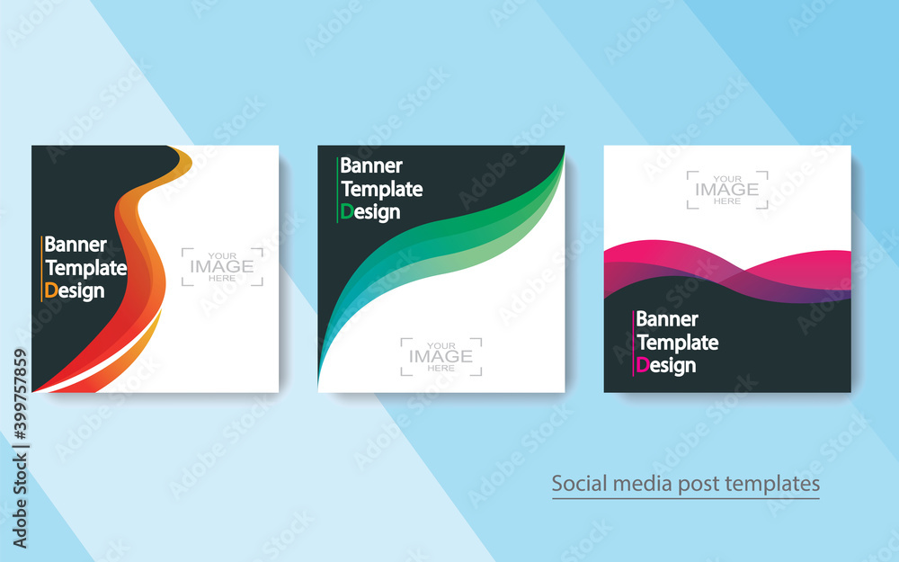 set banner social media post design,vector illustrations.