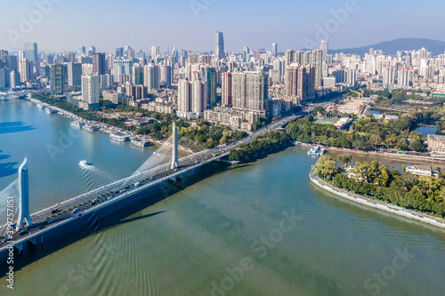 Aerial photography of the architectural landscape of modern Chinese cities