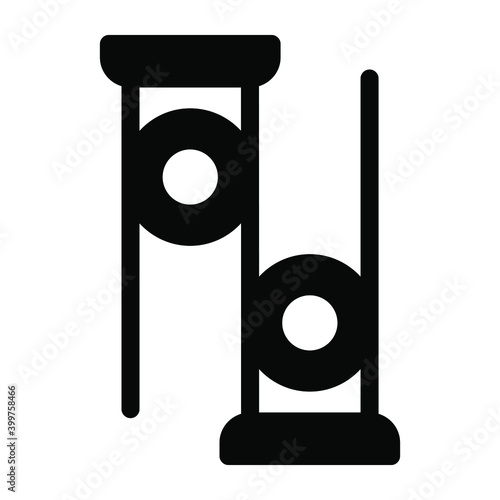 
A solid icon of a fixed pulley
