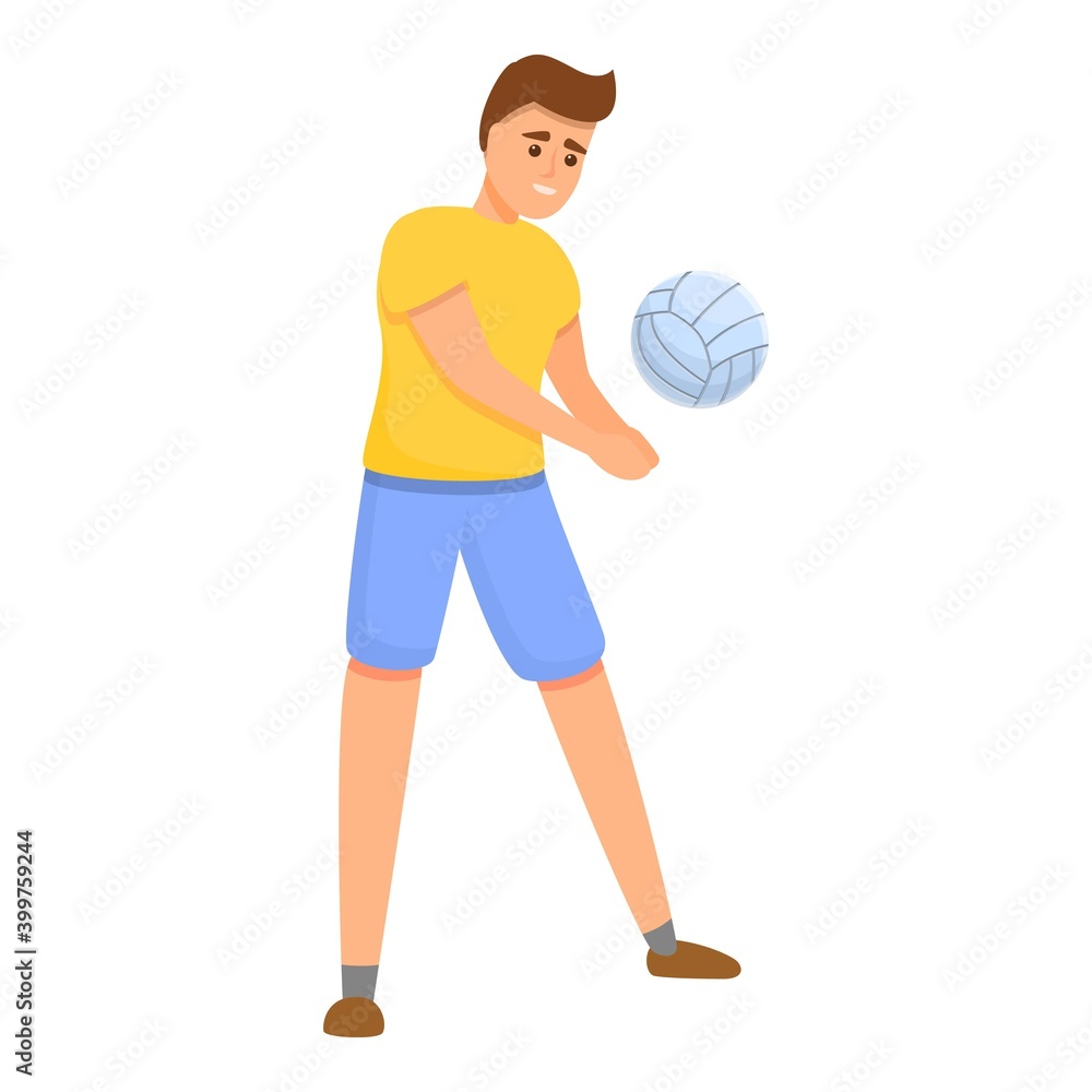 Volleyball pitch icon. Cartoon of volleyball pitch vector icon for web design isolated on white background Volleyball pitch icon. Cartoon of volleyball pitch vector icon for web design isolated on white background