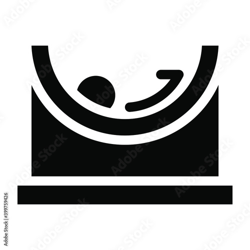 
An icon of friction force in solid design
