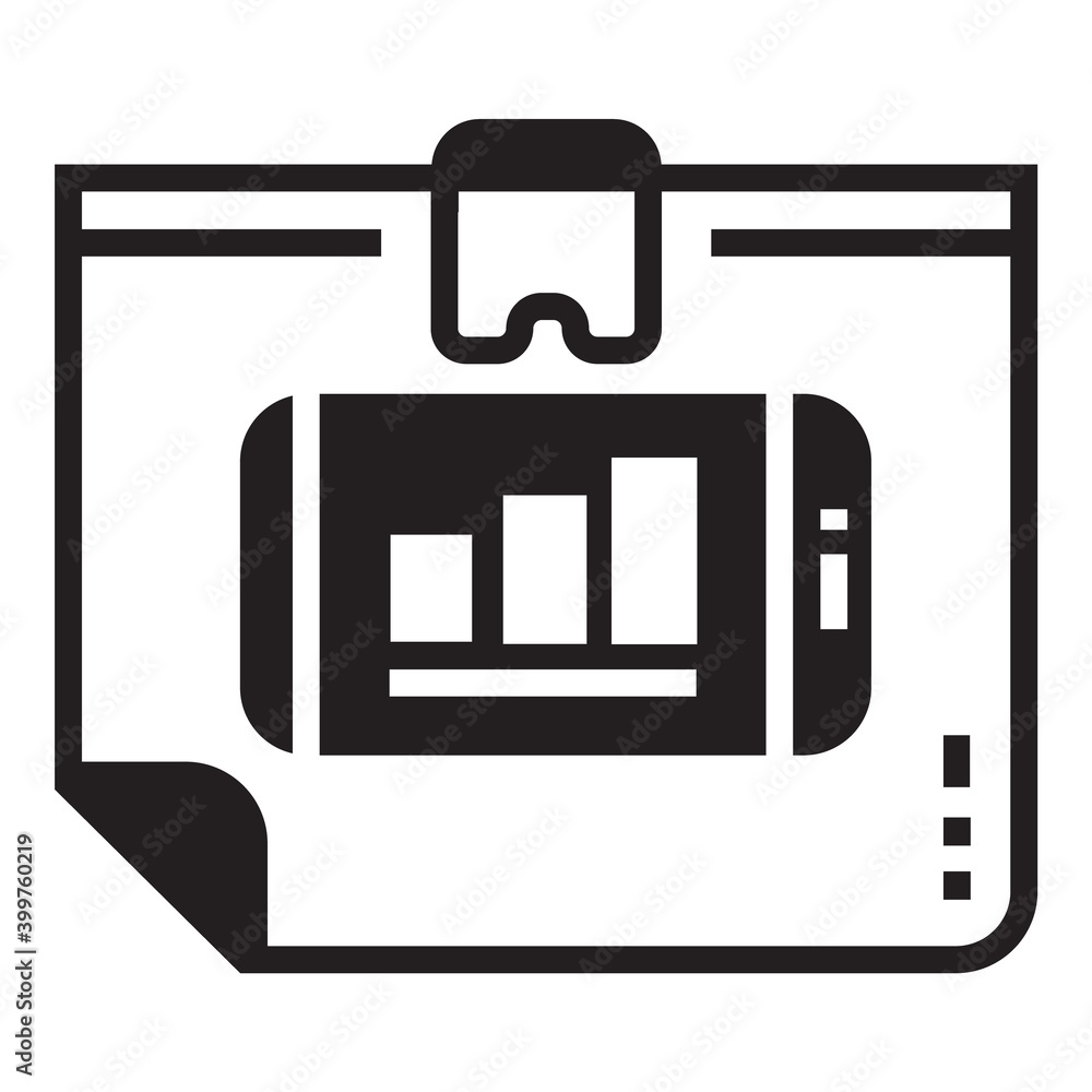 Presentation Business Mobile Chart Flat Icon Isolated On White Background Presentation Business Mobile Chart Flat Icon Isolated On White Background