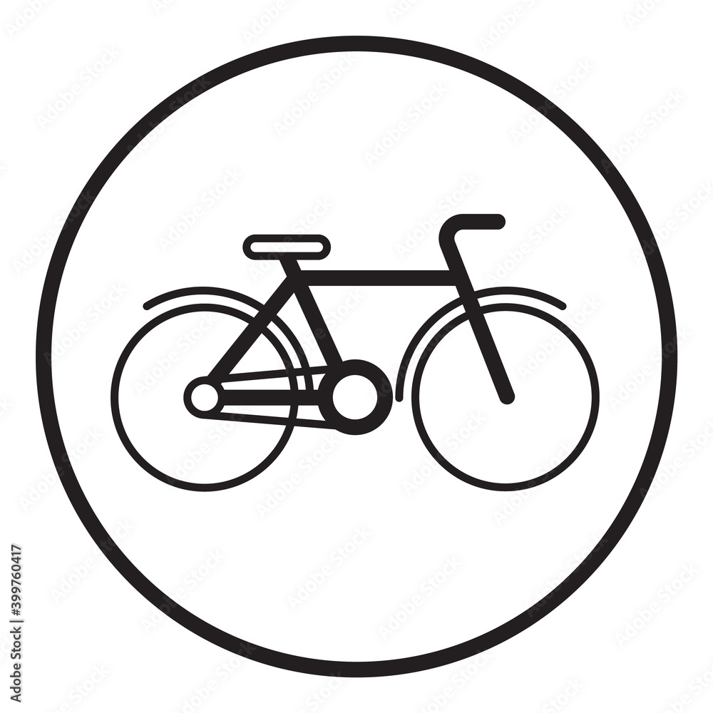 Sport Mountain Bicycle Flat Icon Isolated On White Background Sport Mountain Bicycle Flat Icon Isolated On White Background