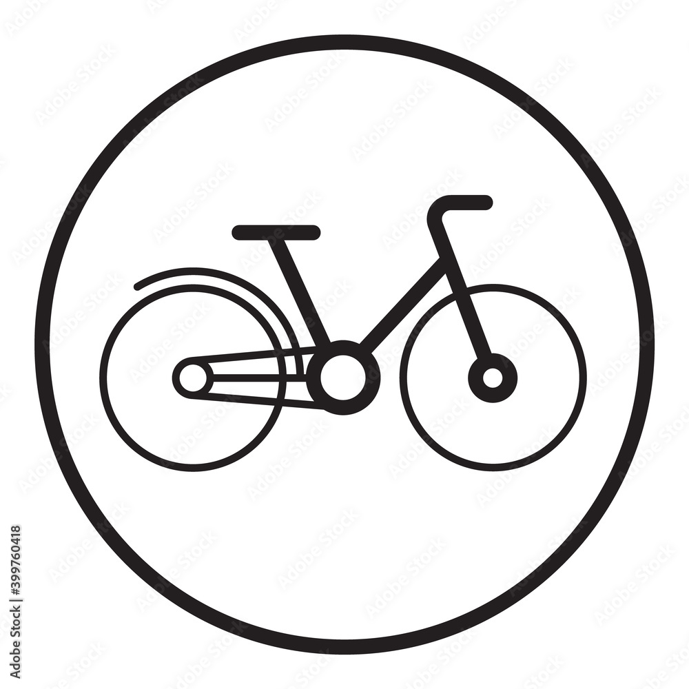 Sport Mountain Bicycle Flat Icon Isolated On White Background Sport Mountain Bicycle Flat Icon Isolated On White Background