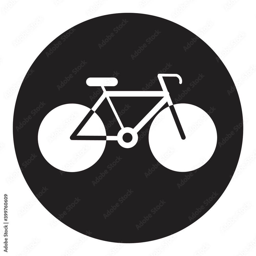 Sport Mountain Bicycle Flat Icon Isolated On White Background Sport Mountain Bicycle Flat Icon Isolated On White Background
