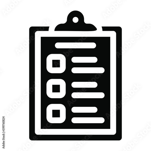 
A bulleted todo list in glyph icon
