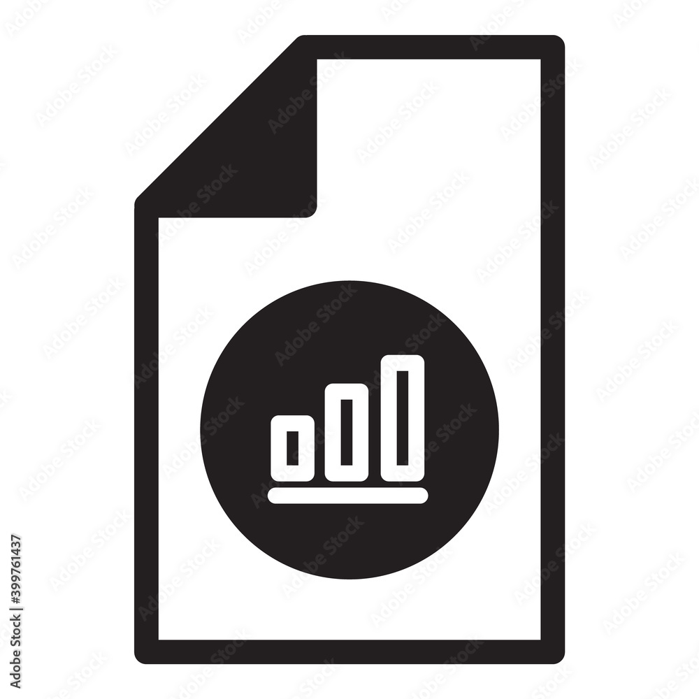 Interface Chart Rating Document Flat Icon Isolated On White Background Interface Chart Rating Document Flat Icon Isolated On White Background