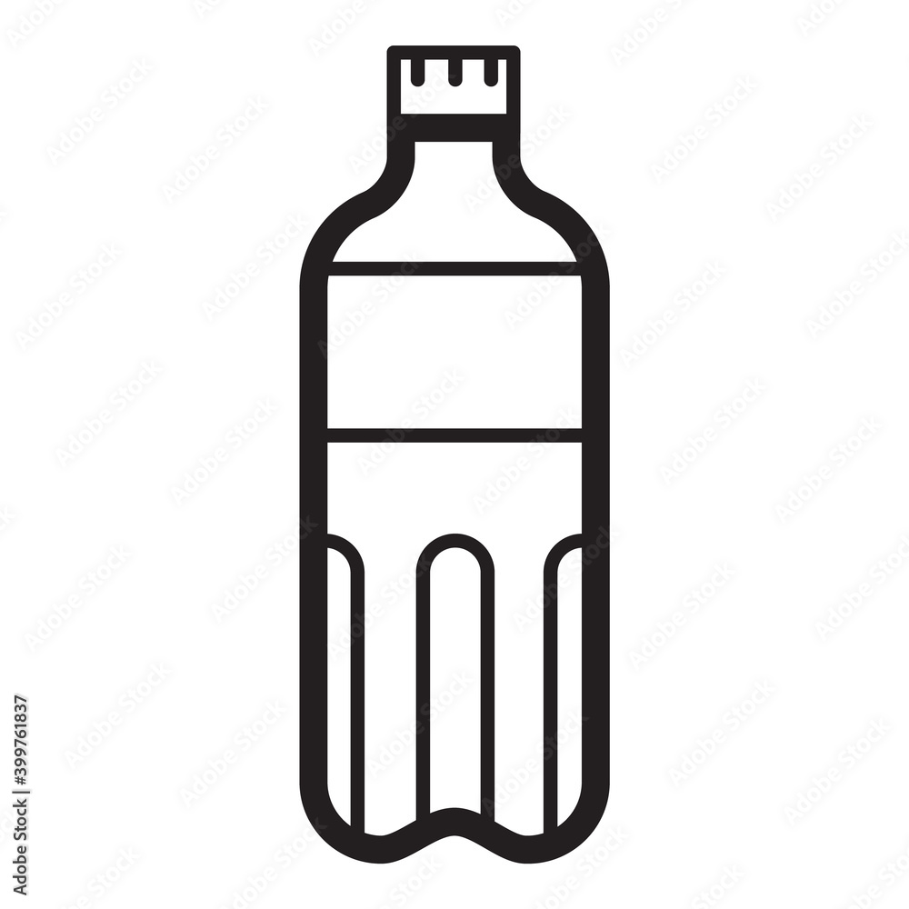 Package Plastic Bottle Drink Flat Icon Isolated On White Background Package Plastic Bottle Drink Flat Icon Isolated On White Background