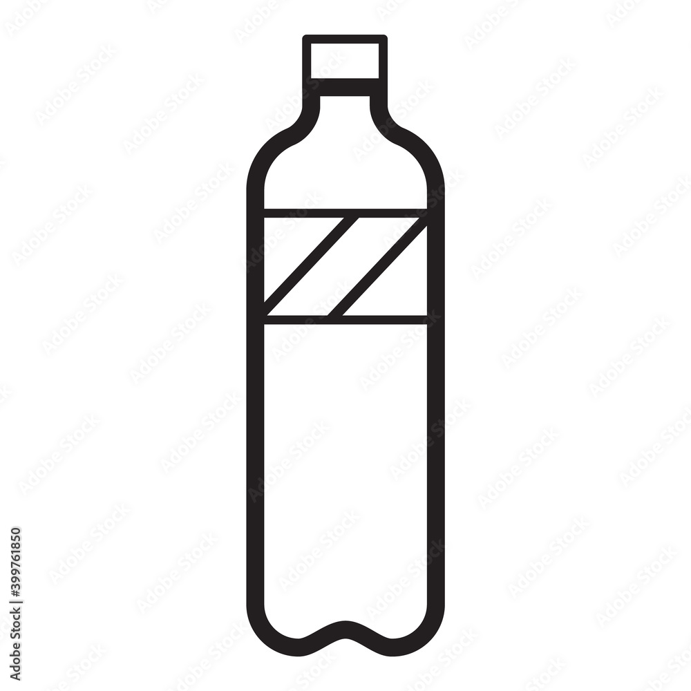 Package Plastic Bottle Drink Flat Icon Isolated On White Background Package Plastic Bottle Drink Flat Icon Isolated On White Background