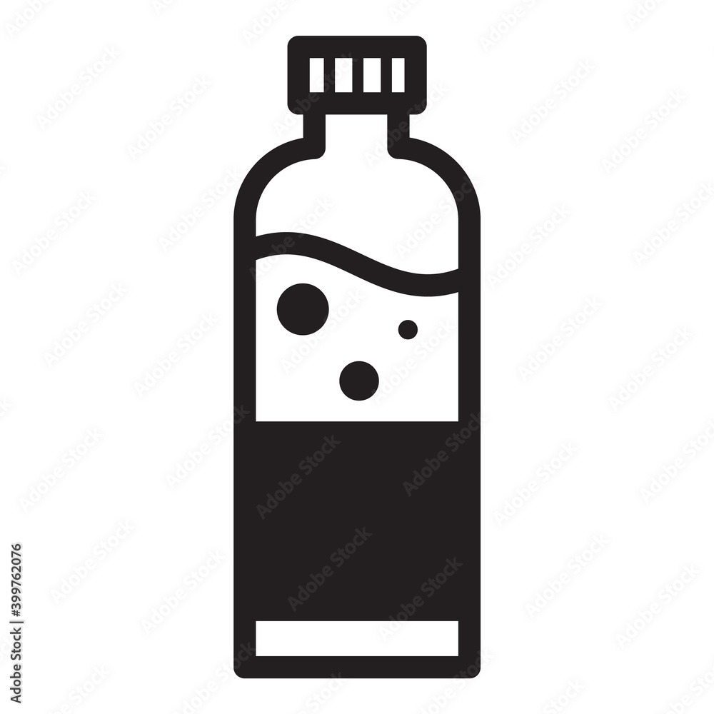 Package Plastic Bottle Drink Flat Icon Isolated On White Background Package Plastic Bottle Drink Flat Icon Isolated On White Background
