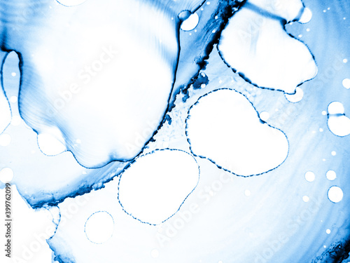 Alcohol Abstract. Sea Water Fashion Vintage Style. Alcohol Ink Liquid Drawing. Colorful Sea Wave Imitation Style. Realistic Fabric. Indigo Acrylic Fluids. Grunge Liquid Dirty Painting.