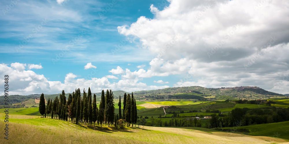 Obraz premium Toskański krajobraz, Toskana, Italia, Włochy