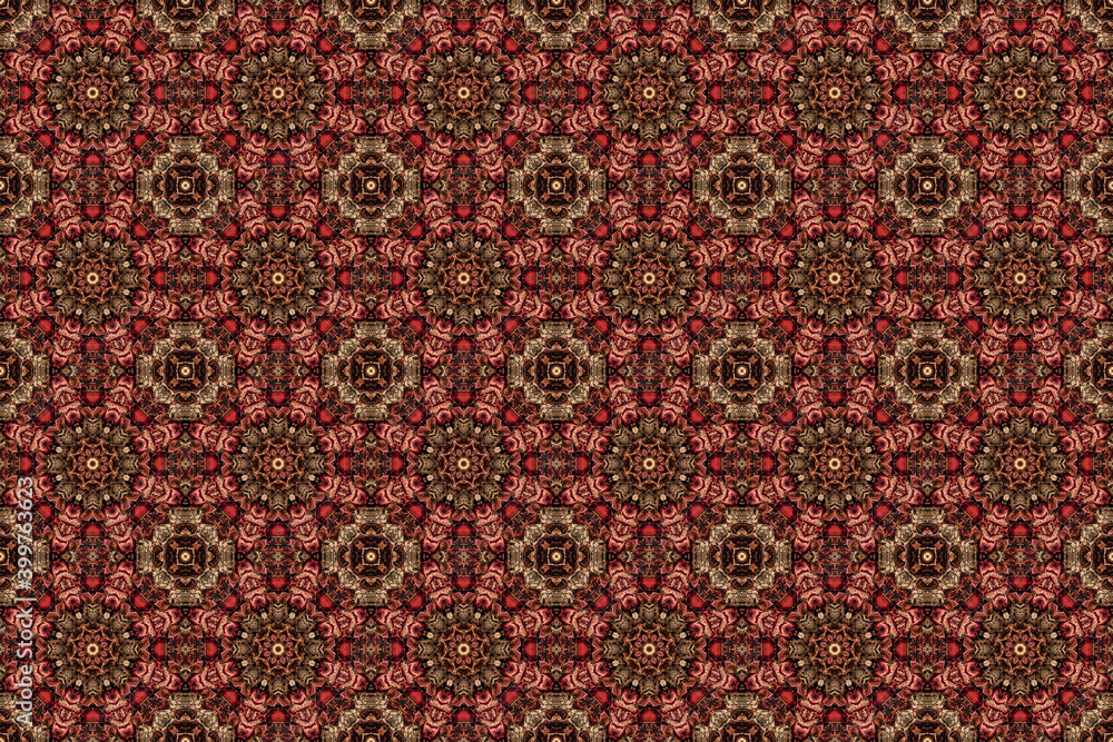 Dry maroon roses. Red abstract elegant background with round shape