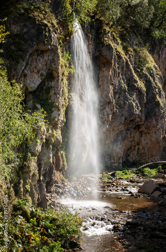 Fototapeta Naklejka Na Ścianę i Meble -  Honey waterfalls - a natural monument in Karachay-Cherkessia