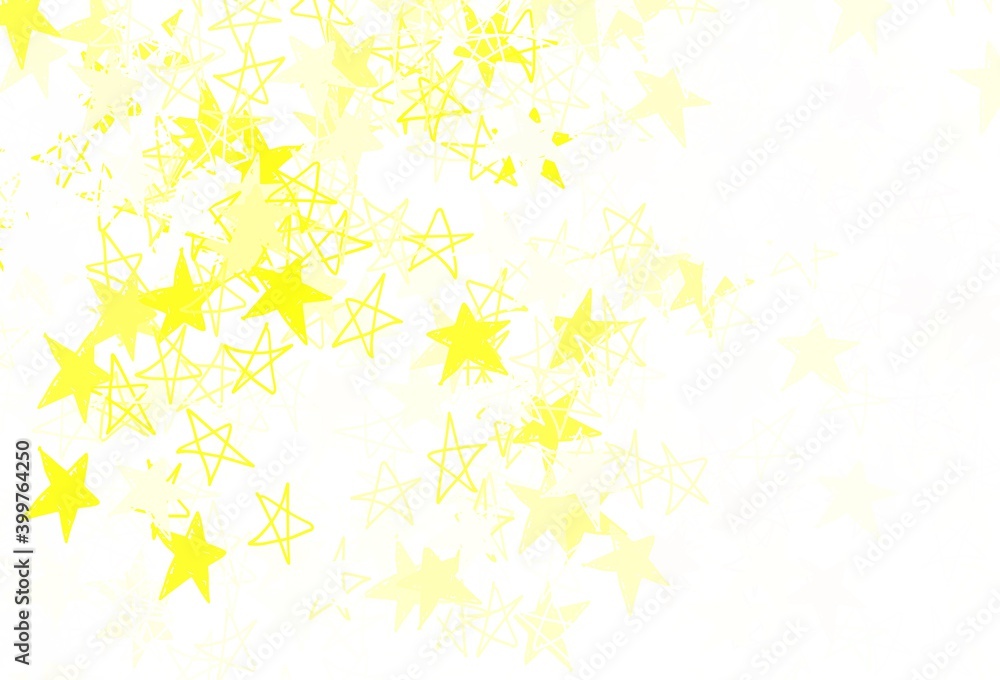 Light Green, Yellow vector texture with beautiful stars. Light Green, Yellow vector texture with beautiful stars.