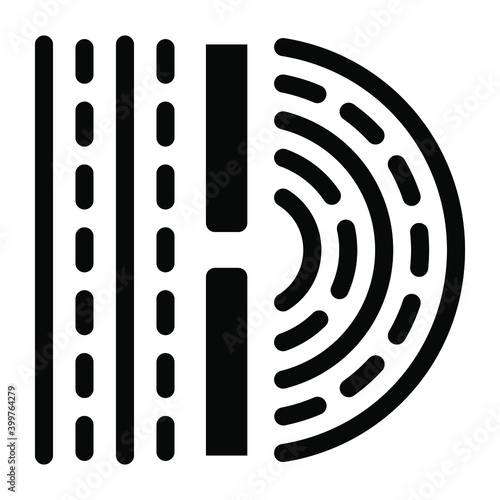 
Ripple tank icon in solid editable style
