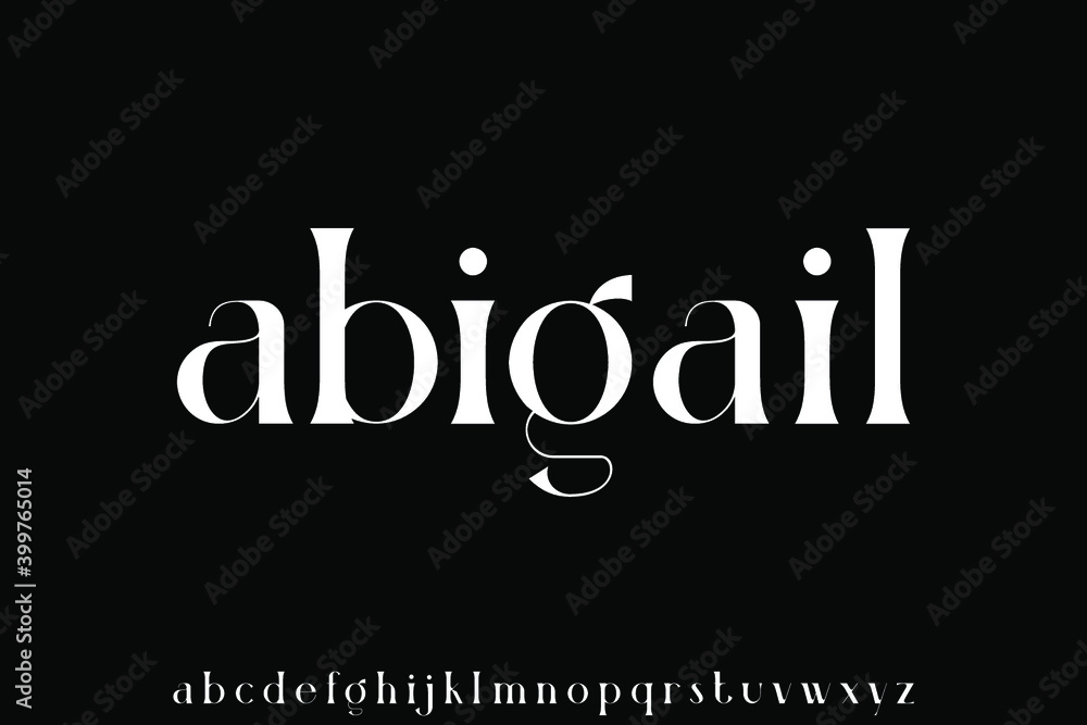 luxury modern lowercase font alphabetical vector set
