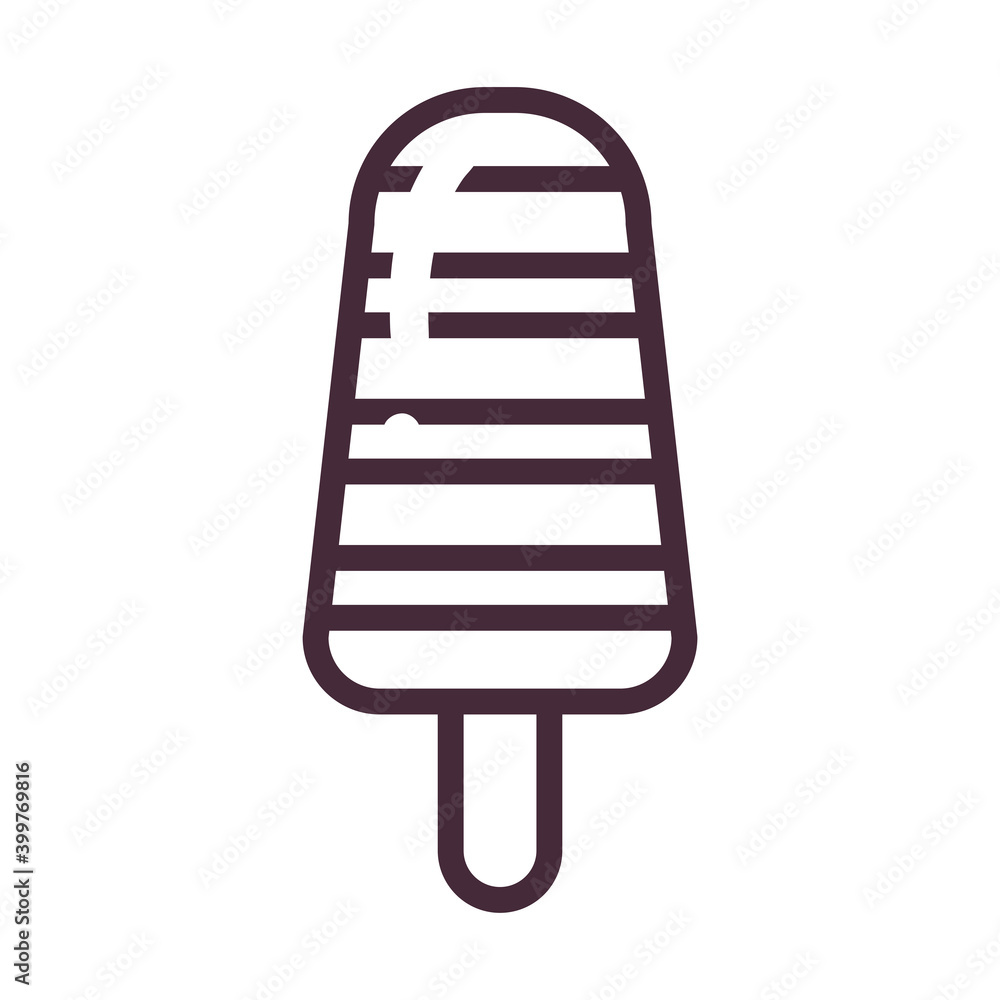 ice cream with lines line style icon vector design ice cream with lines line style icon vector design