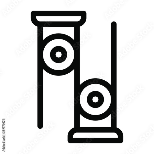 
A solid icon of a fixed pulley

