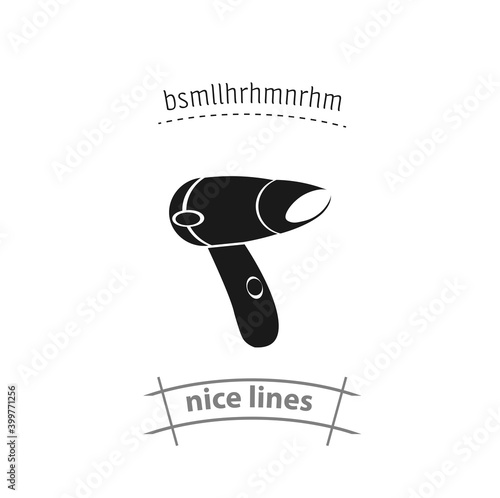 hairdryer icon. Blow dry isolated vector icon. beauty, cosmetics design element