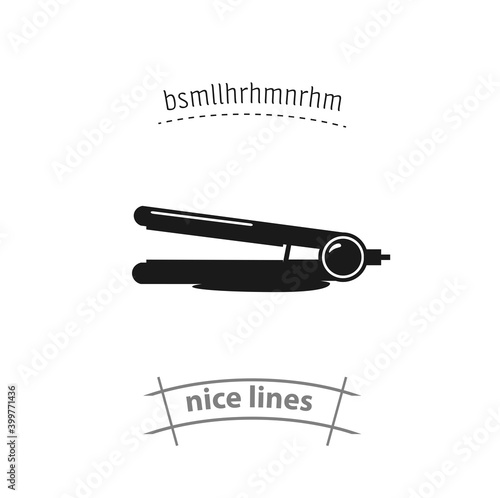 hair straightening isolated vector icon. beauty, cosmetics design element