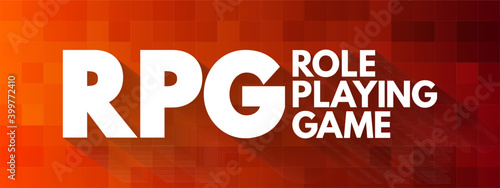 RPG - Role-Playing Game acronym, concept background